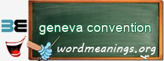 WordMeaning blackboard for geneva convention